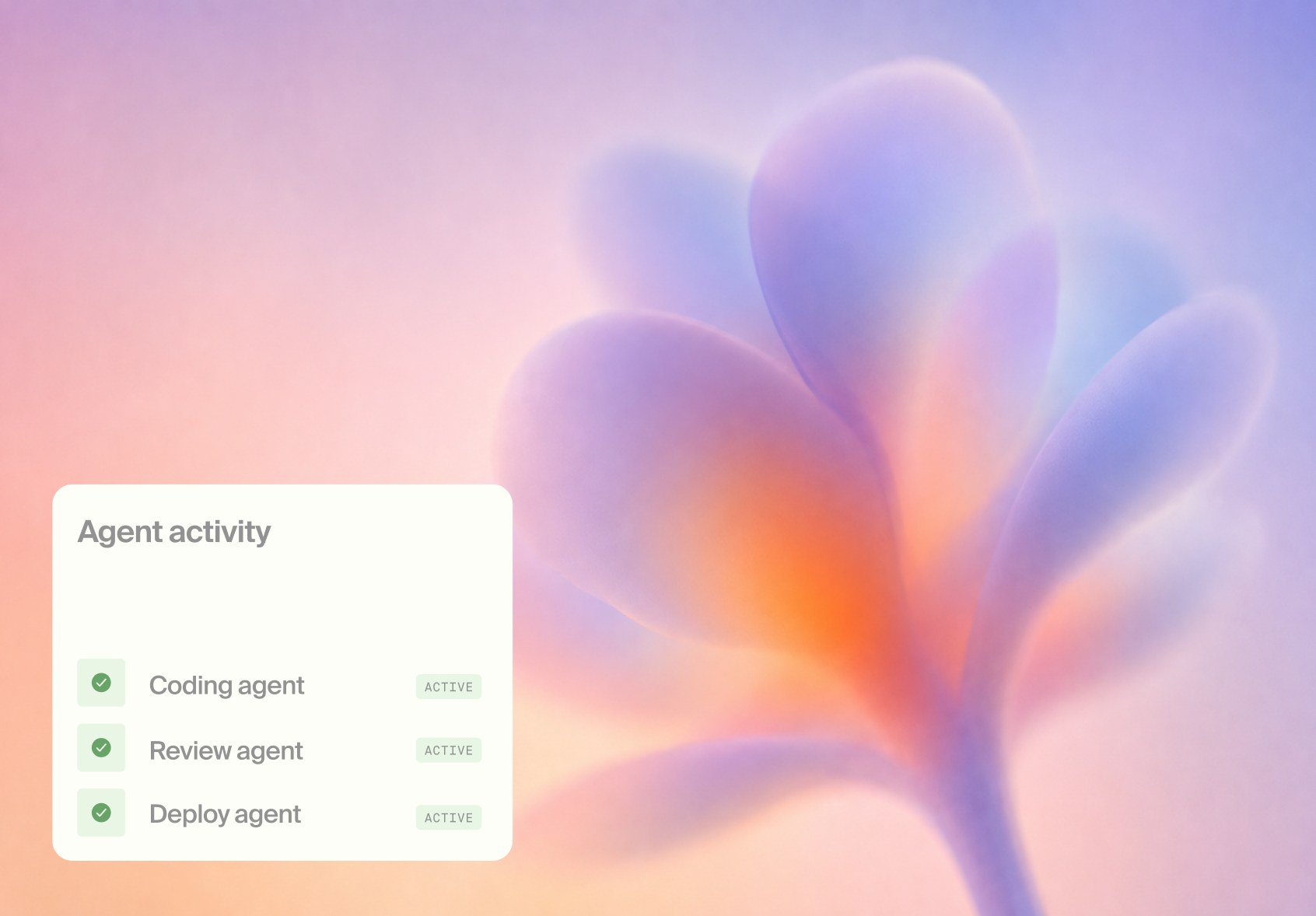 Agent activity interface detail