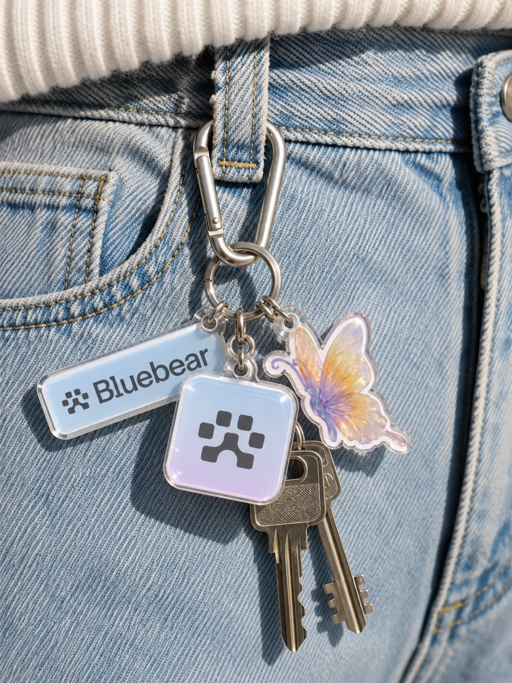 Bluebear keyring and stickers