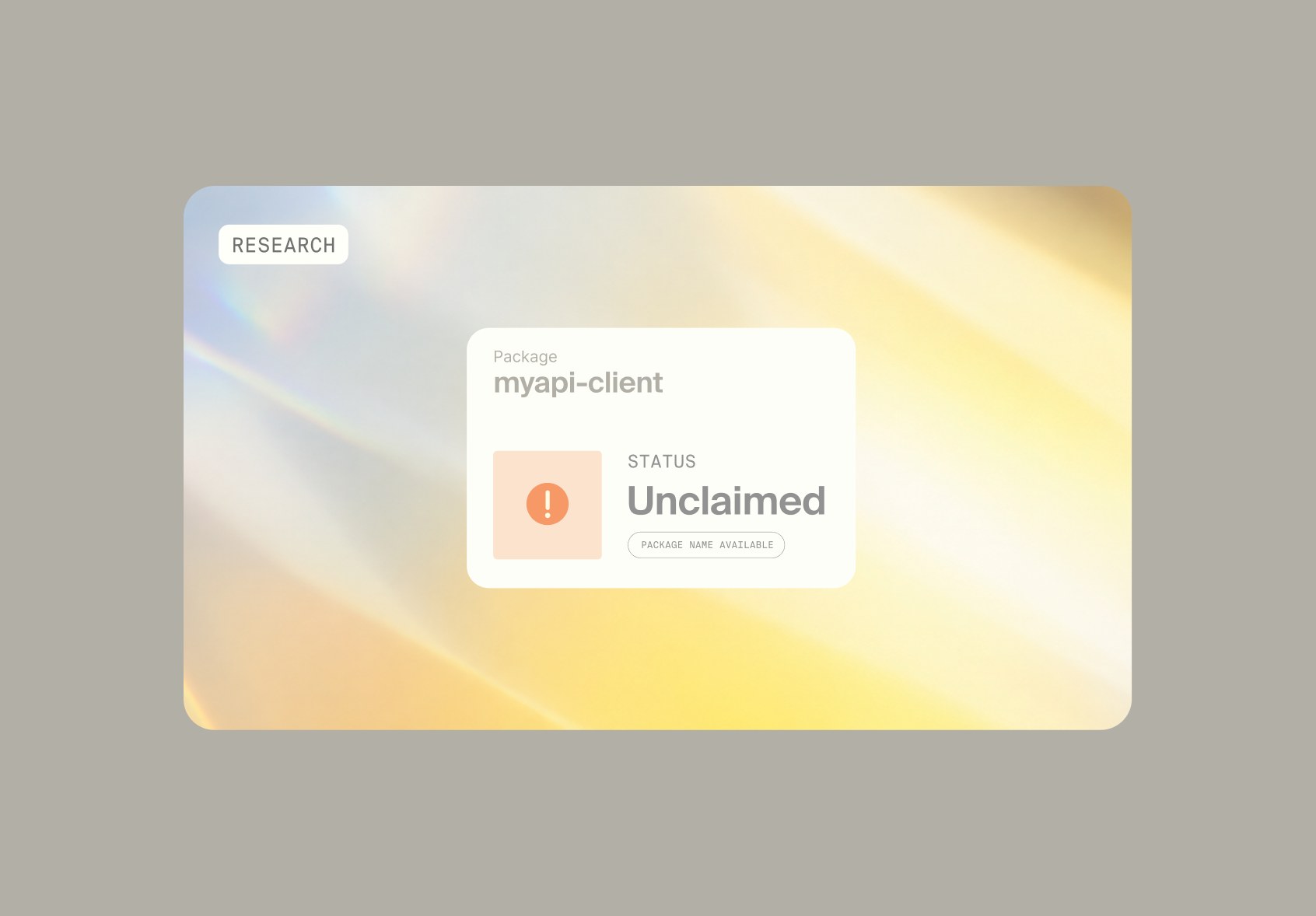 Package research interface detail